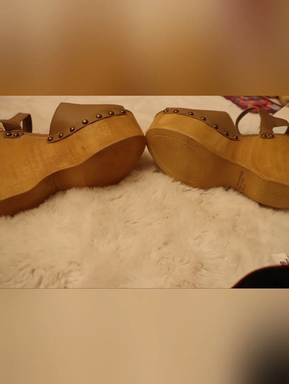 Women’s Tan Platform Wedge Sandals